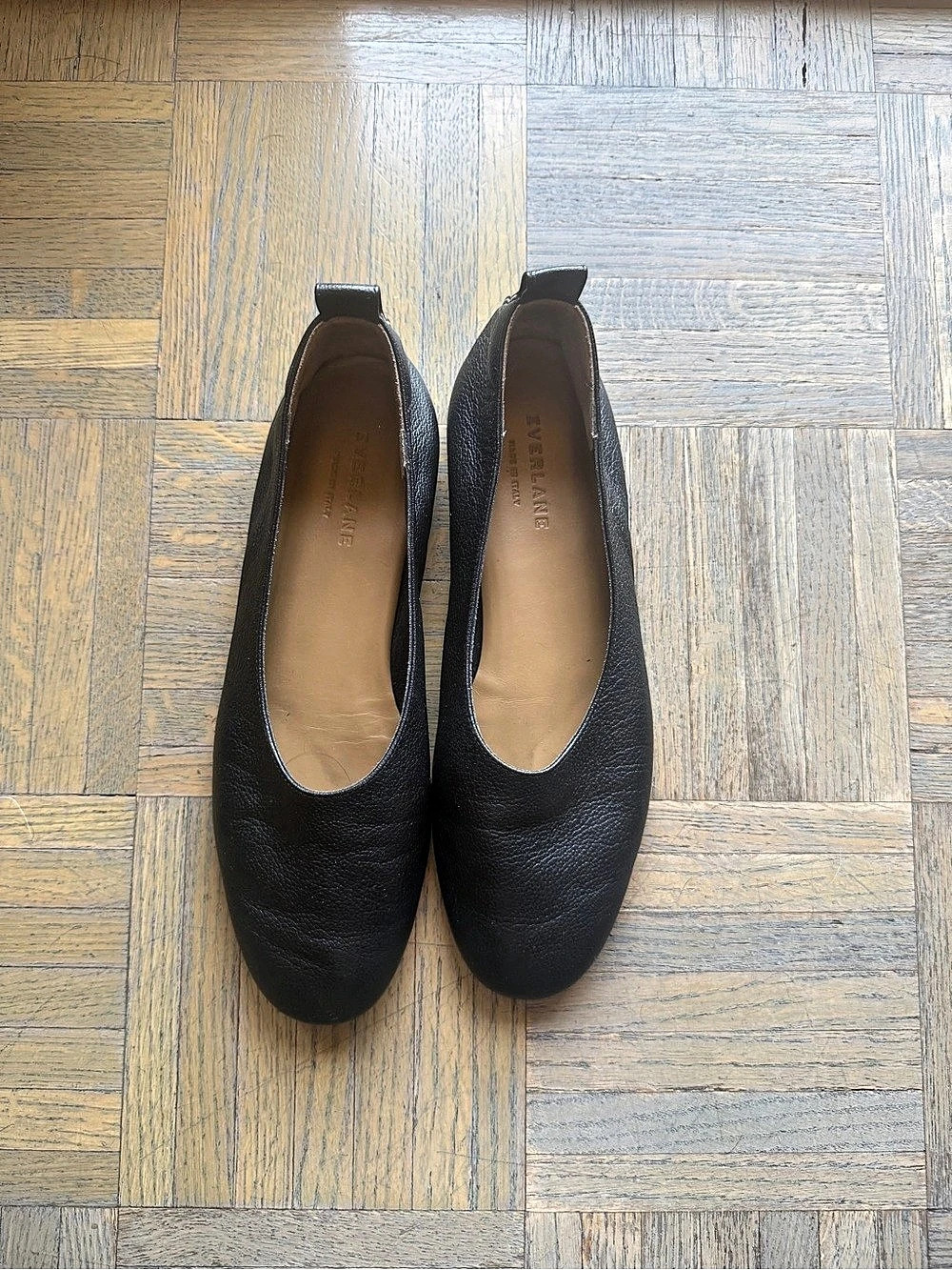 Everlane Leather Flats in Black US 7.5